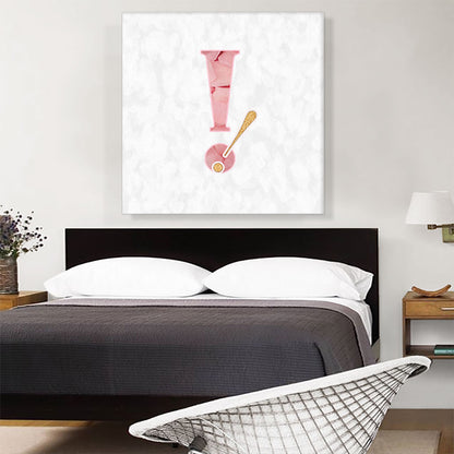 Chic Pink Gold Alphabet Exclamation Point Mark Sign