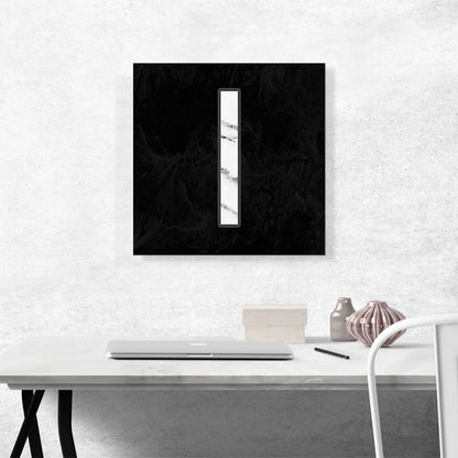 Classy Black White Marble Alphabet Letter I