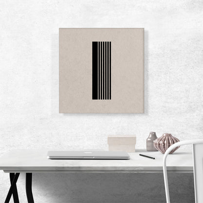 Beige Black Line Alphabet Letter I