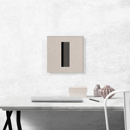 Beige Black Line Alphabet Letter I
