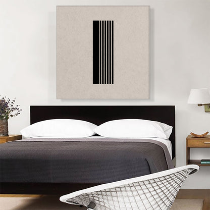 Beige Black Line Alphabet Letter I