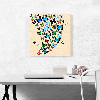 Colorful Butterfly Wings Insect Light Tan