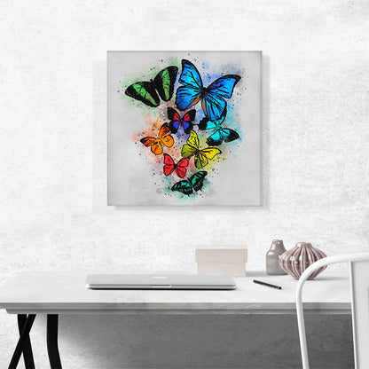 Green Blue Yellow Orange Butterfly Wings Insect