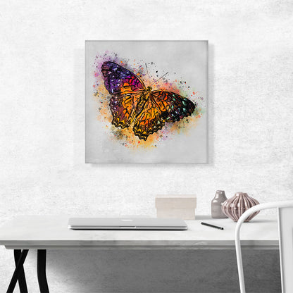 Orange Purple Butterfly Wings Insect