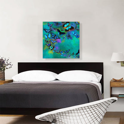 Teal Blue Butterfly Wings Insect