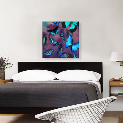 Blue Black Butterfly Wings Insect Purple