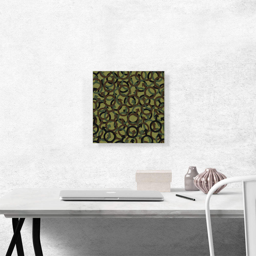 Army Green Brown Black Camo Camouflage Male Symbol Pattern