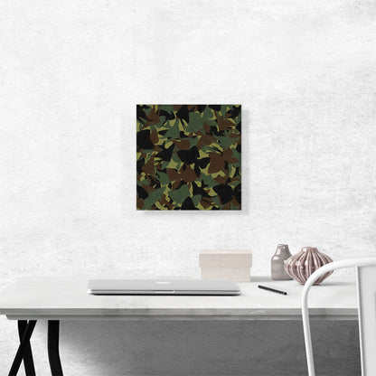 Army Green Camo Camouflage Gold Sea Fish Pattern