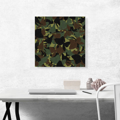 Army Green Camo Camouflage Gold Sea Fish Pattern
