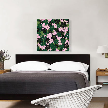 Army Green Pink Black Camo Camouflage Flowers Pattern
