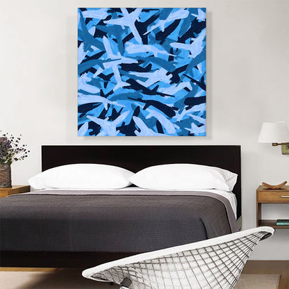 Baby Blue Black Camo Camouflage Planes Pattern