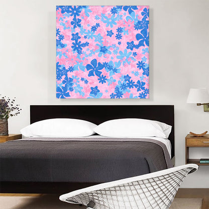 Baby Blue Pink Camo Camouflage Flowers Pattern