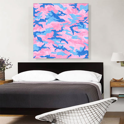 Baby Blue Pink Teal Pastel Camo Camouflage Pattern