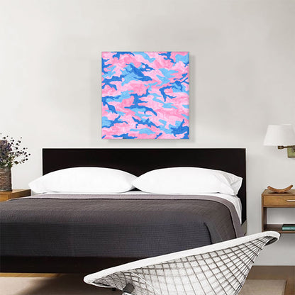 Baby Blue Pink Teal Pastel Camo Camouflage Pattern