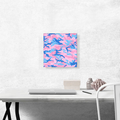Baby Blue Pink Teal Pastel Camo Camouflage Pattern