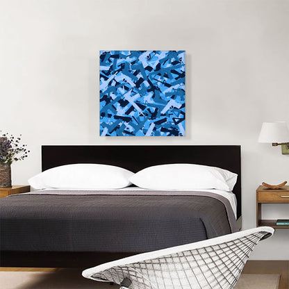 Black Baby Blue Camo Camouflage Machine Hand Gun Rifle Pattern