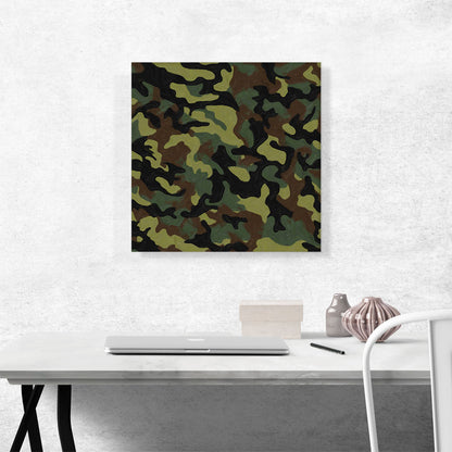 Army Green Black Brown Camo Camouflage Pattern