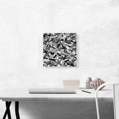 Black White Gray Camo Camouflage Machine Hand Gun Rifle Pattern