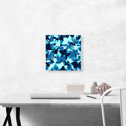 Blue Black Navy Baby Camo Camouflage Gold Sea Fish Pattern