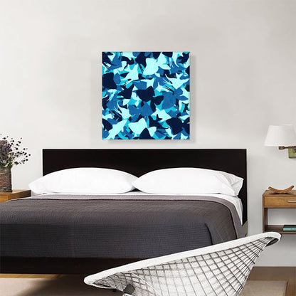 Blue Black Navy Baby Camo Camouflage Gold Sea Fish Pattern