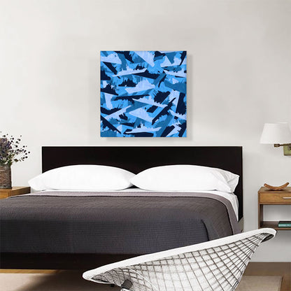 Blue Camo Camouflage Navy Battleship Pattern