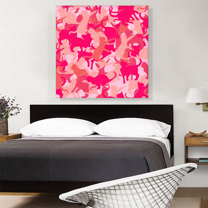 Light Pink Camo Camouflage Cat Kitten Pattern