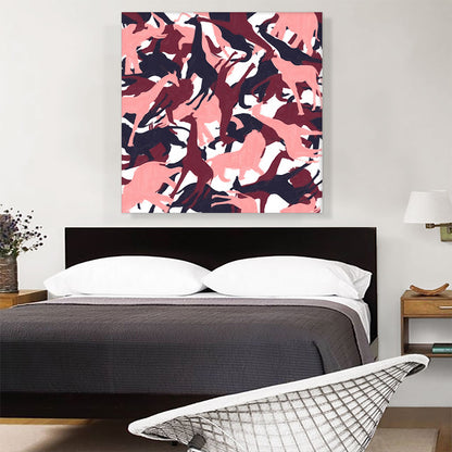 Maroon Pink Black Camo Camouflage Wild Jungle Animals Pattern