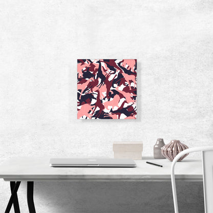 Maroon Pink Black Camo Camouflage Wild Jungle Animals Pattern