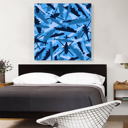 Navy Army Baby Blue Black Camo Camouflage Pattern