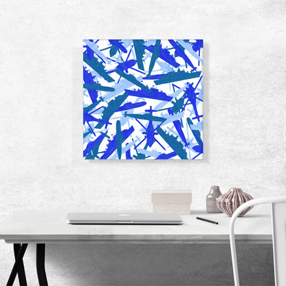 Navy Army White Baby Blue Camo Camouflage Pattern