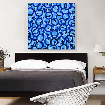 Navy Baby Blue Black Camo Camouflage Male Symbol Pattern
