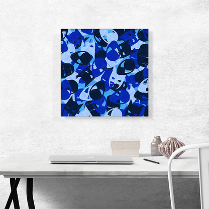 Navy Baby Blue Black Camo Camouflage Superhero Pattern Effect