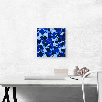Navy Baby Blue Black Camo Camouflage Superhero Pattern Effect