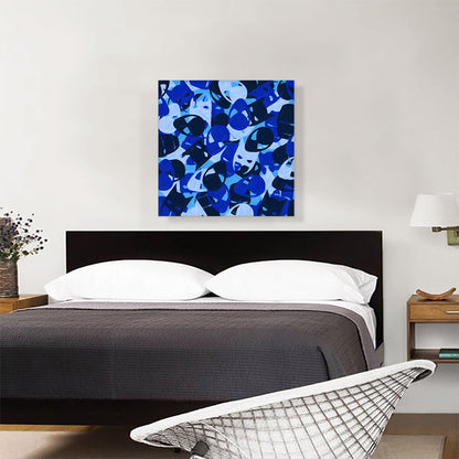 Navy Baby Blue Black Camo Camouflage Superhero Pattern Effect