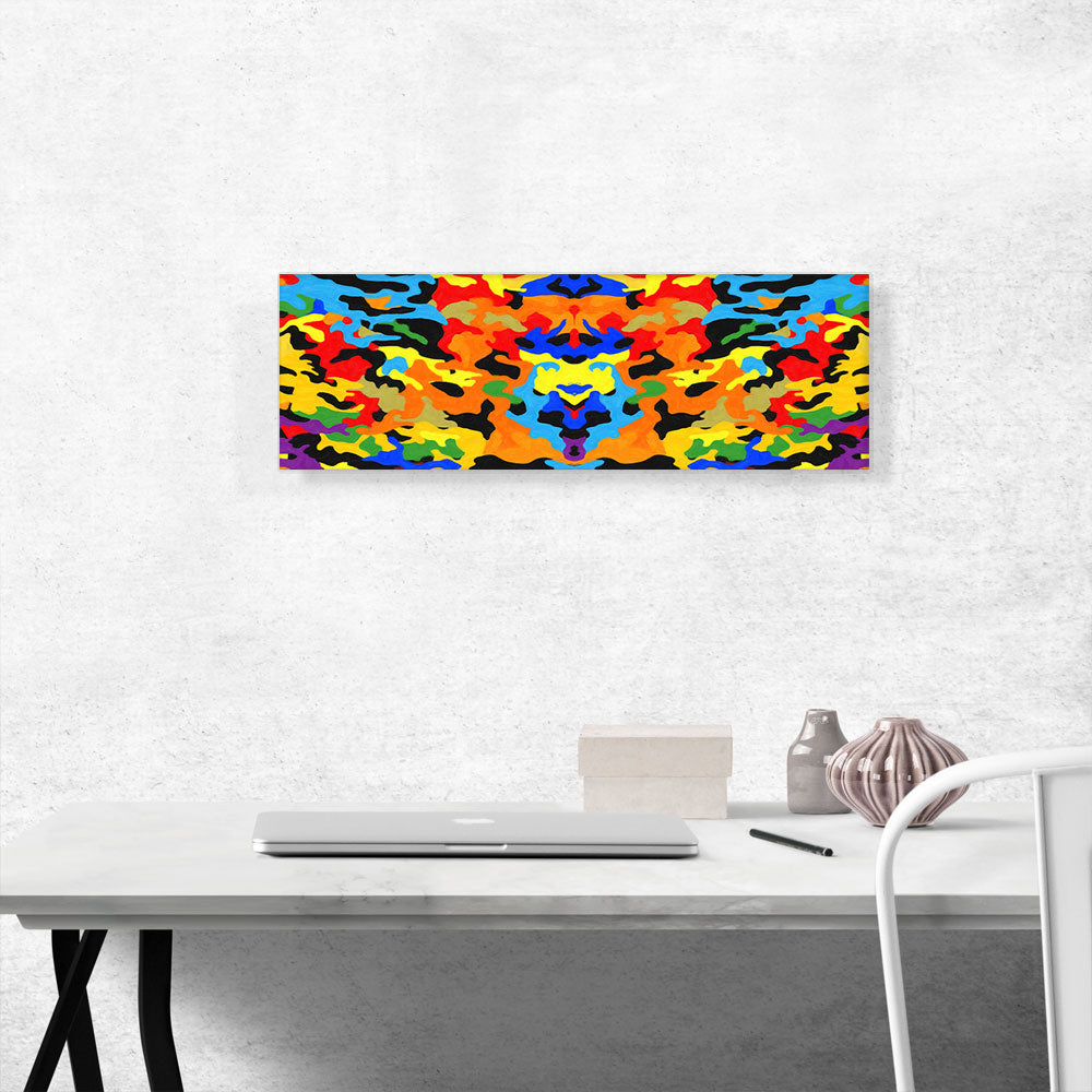 Orange Yellow Blue Green Red Camo Panoramic Camouflage Spot Pattern
