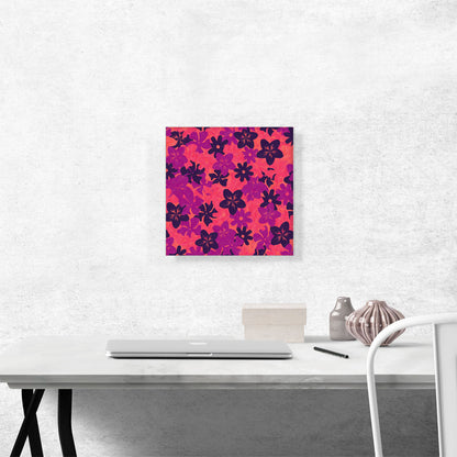 Pink Peach Purple Black Camo Camouflage Flowers Pattern