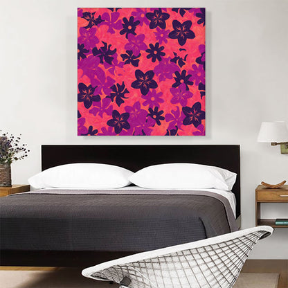 Pink Peach Purple Black Camo Camouflage Flowers Pattern