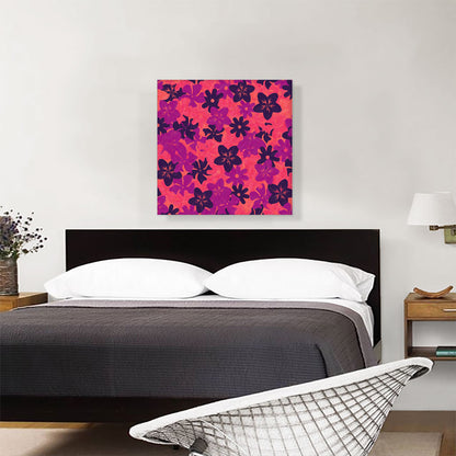 Pink Peach Purple Black Camo Camouflage Flowers Pattern