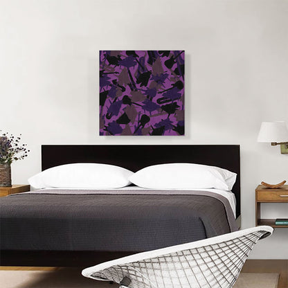 Purple Black Camo Camouflage Musical Instruments Piano Pattern
