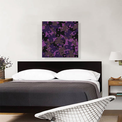 Purple Black Gray Camo Camouflage Teddy Bear Pattern