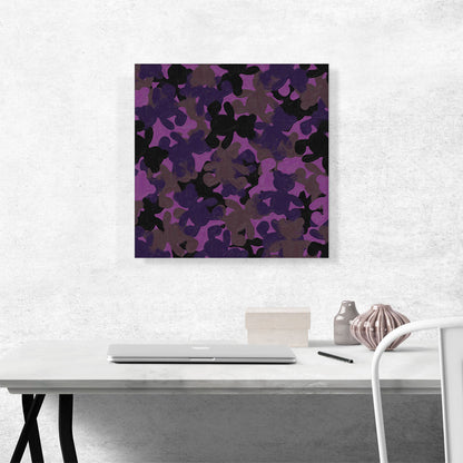 Purple Black Gray Camo Camouflage Teddy Bear Pattern