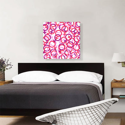 Purple Light Pink Camo Camouflage Female Symbol Pattern