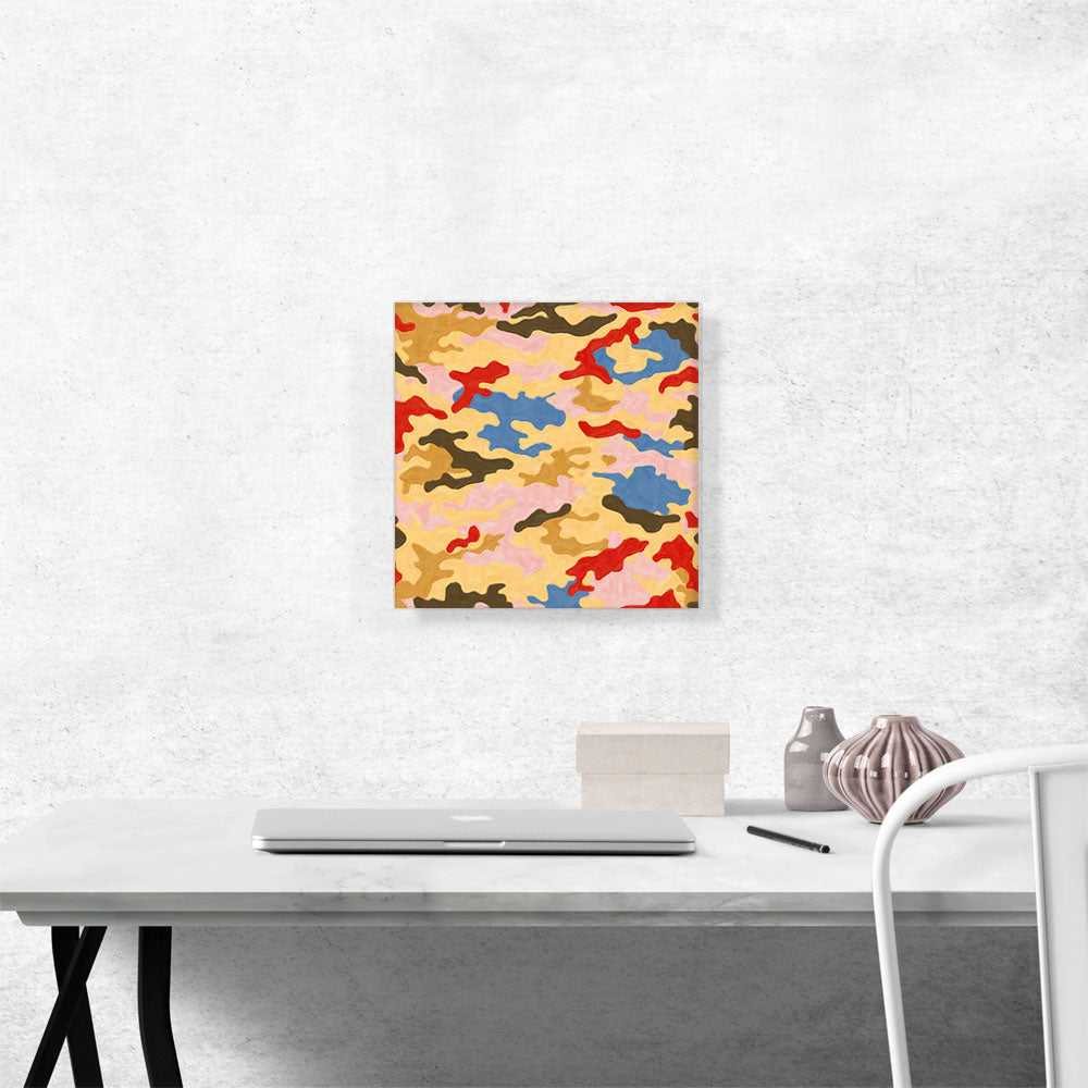 Red Brown Olive Green Pink Camo Camouflage Pattern