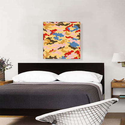 Red Brown Olive Green Pink Camo Camouflage Pattern