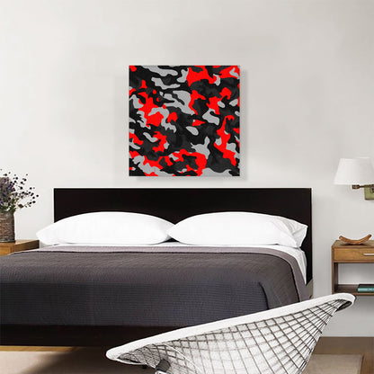 Red Dark Gray Black Camo Camouflage Pattern