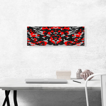 Red Dark Gray Black Camo Panoramic Camouflage Pattern