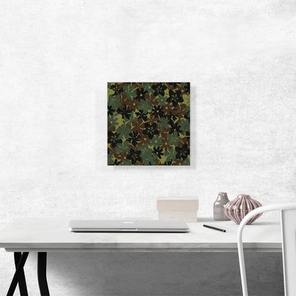 Army Green Brown Black Camo Camouflage Flowers Pattern