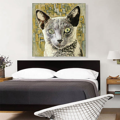 Russian Blue Cat Breed Yellow