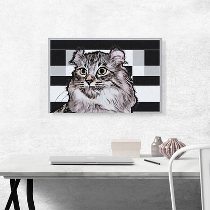 American Curl Cat Breed Geometric