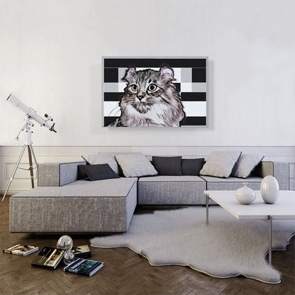 American Curl Cat Breed Geometric